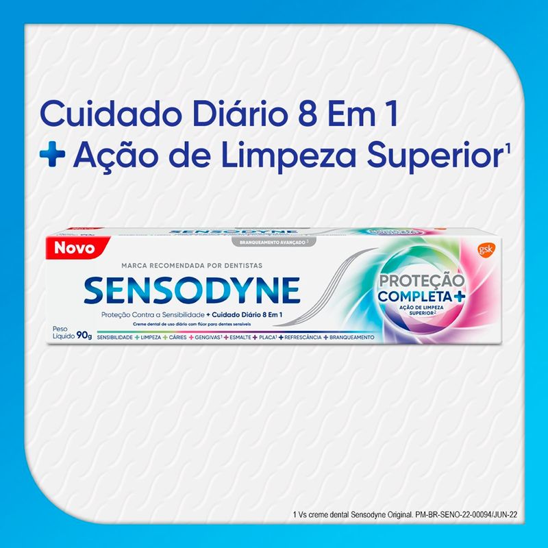 creme dental sensodyne proteção completa+ 90g