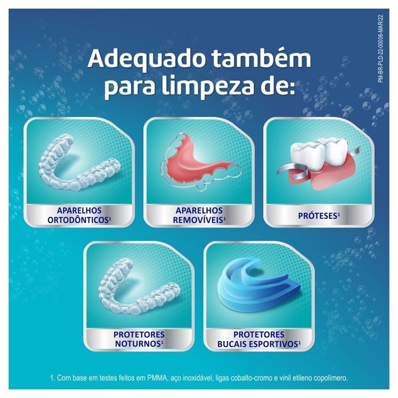 corega tabs pastilhas de limpeza 3 minutos com 6 pastilhas efervescentes