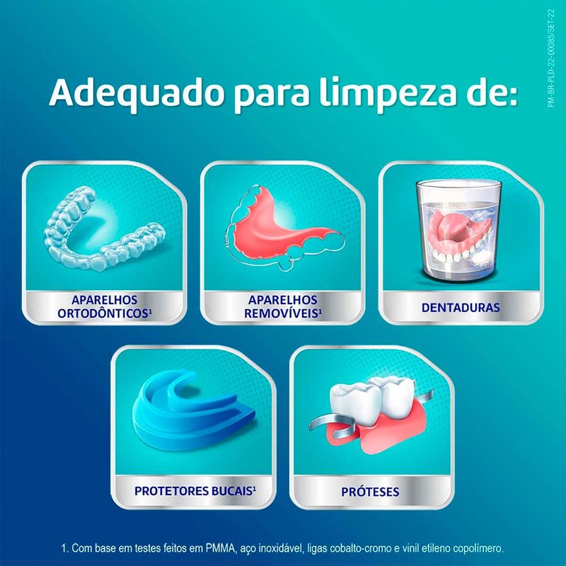 corega tabs pastilhas para limpeza de dentadura 6 unidades