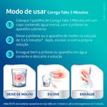 corega tabs pastilhas para limpeza de dentadura 6 unidades