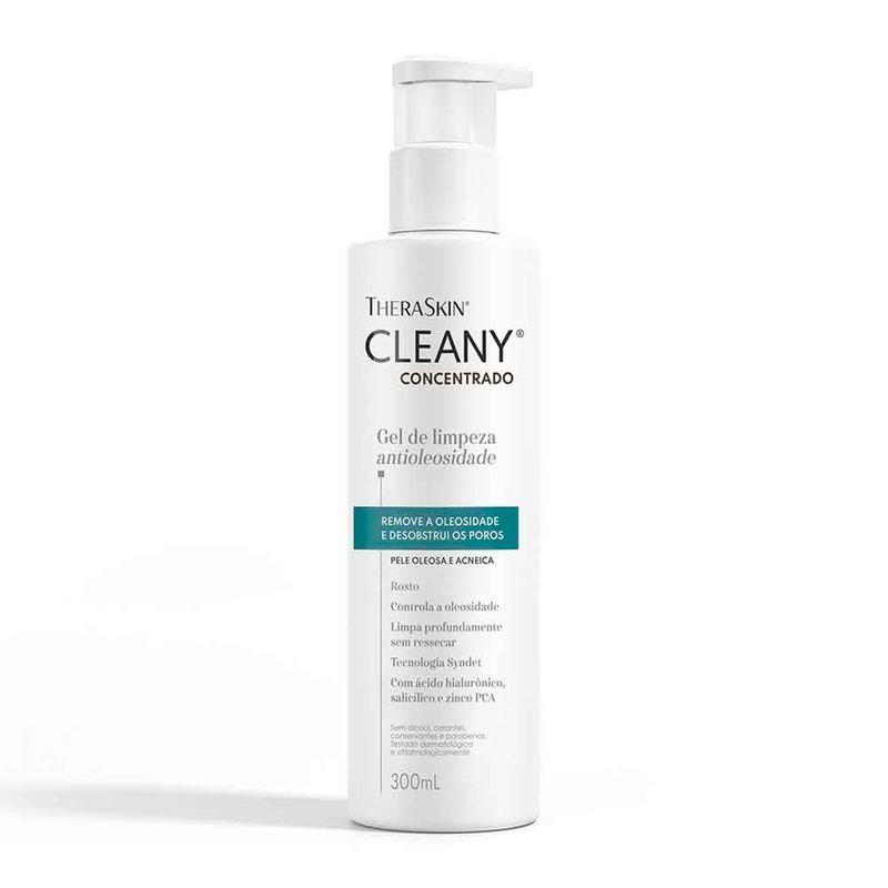 gel de limpeza antioleosidade theraskin cleany concentrado 300ml