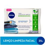 lenços de limpeza e demaquilante nivea ação hidratante 25 unidades