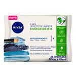lenços de limpeza e demaquilante nivea ação hidratante 25 unidades