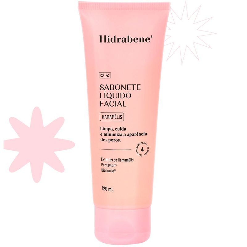 sabonete líquido facial hidrabene hamamélis 120ml