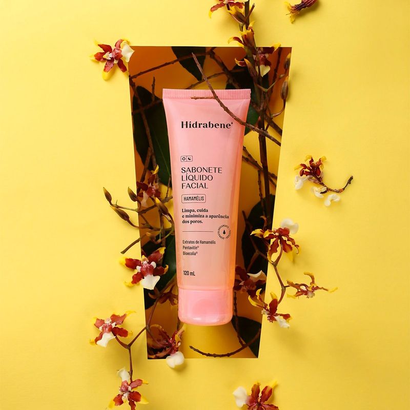 sabonete líquido facial hidrabene hamamélis 120ml
