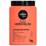 máscara s.o.s hidratação salon line café e glicerina 1kg