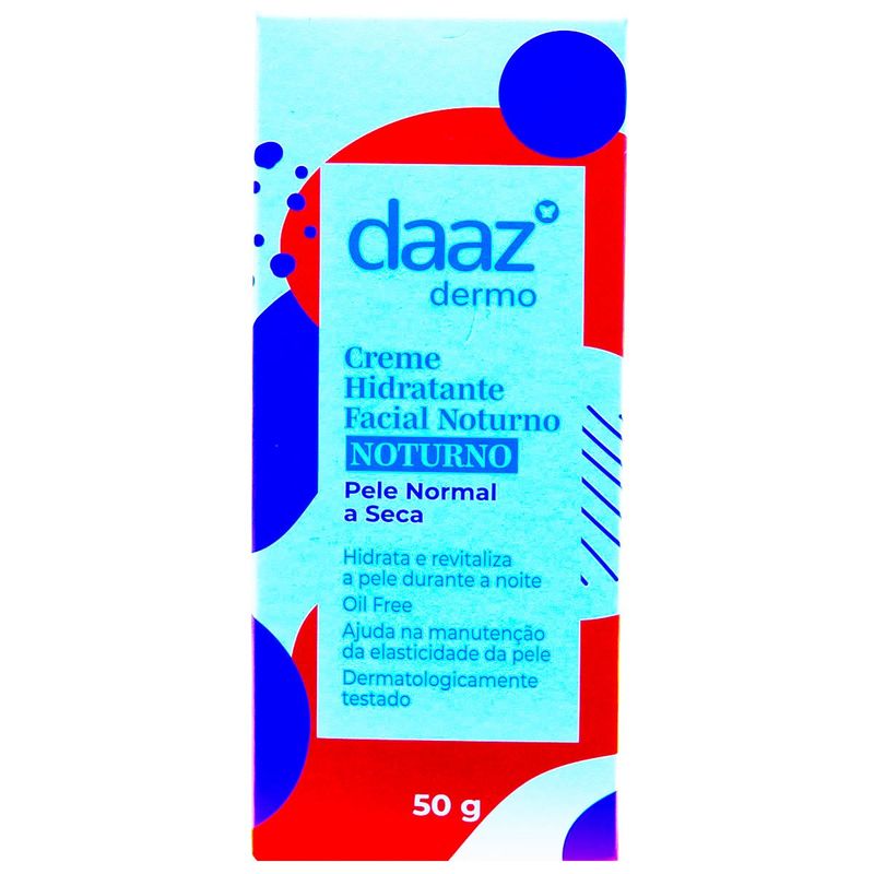 creme hidratante facial daaz pele normal a seca noturno 50g