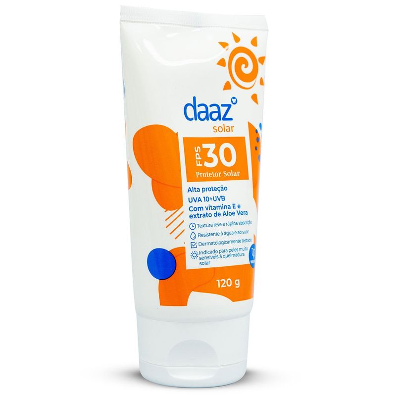 protetor solar corporal daaz fps30 120g