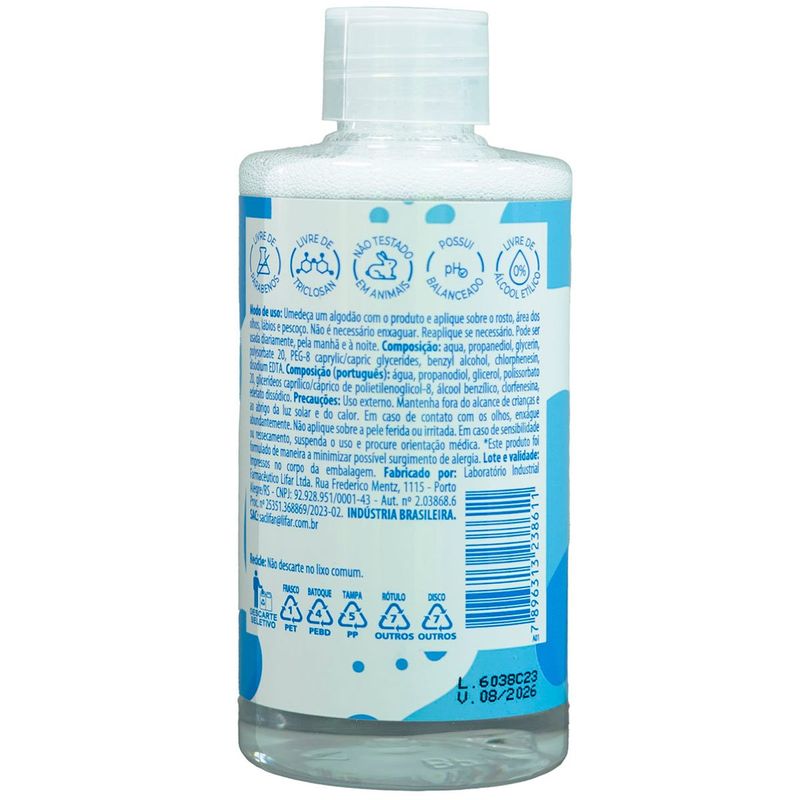 água micelar daaz todos os tipos de pele 200ml