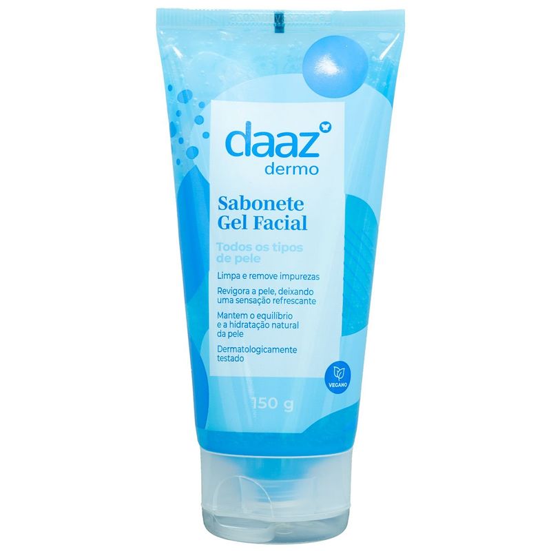 sabonete gel facial daaz todos os tipos de pele 150g