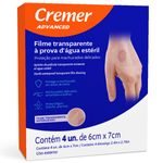 curativo cremer filme transparente à prova dágua estéril 4 unidades