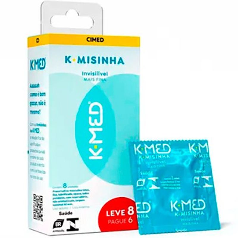 preservativo k-med k-misinha invisível 8 unidades