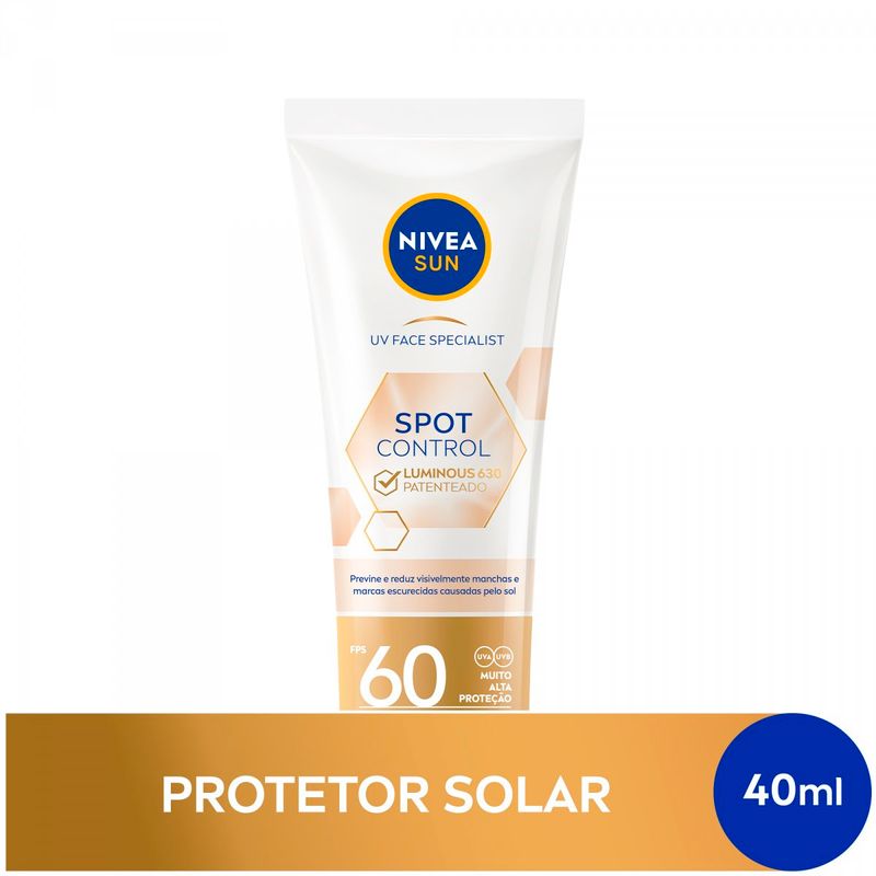 protetor solar facial nivea sun spot control fps60 40ml