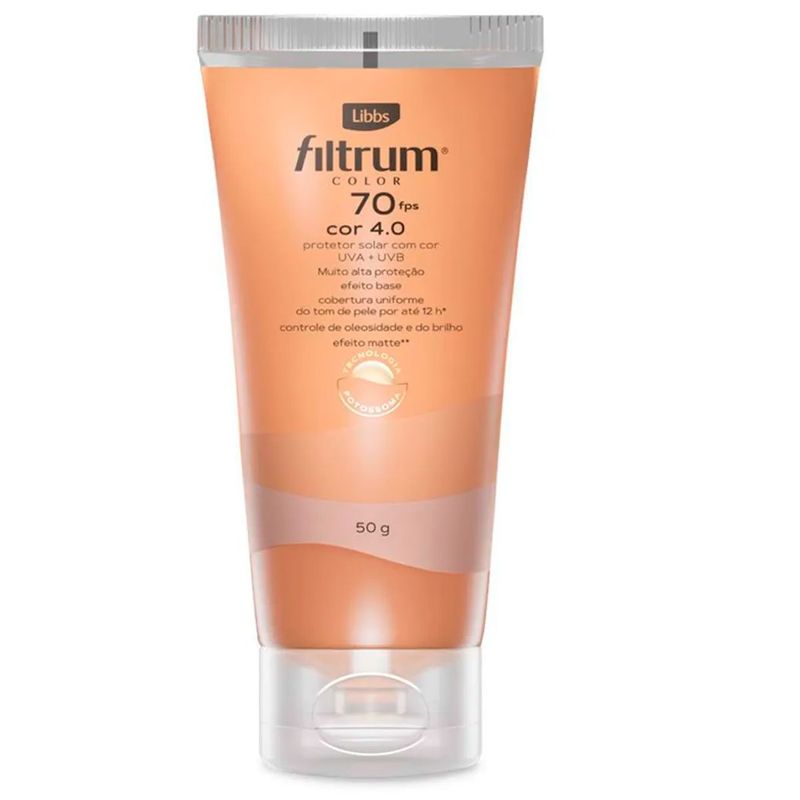 protetor solar filtrum libbs color fps70 cor 4.0 50g