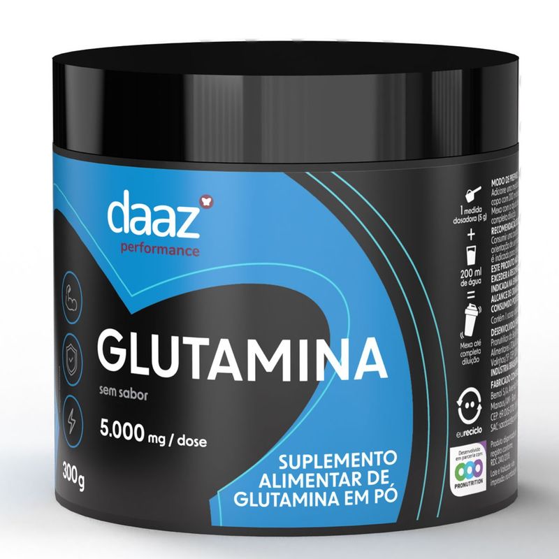 glutamina daaz sem sabor 300g