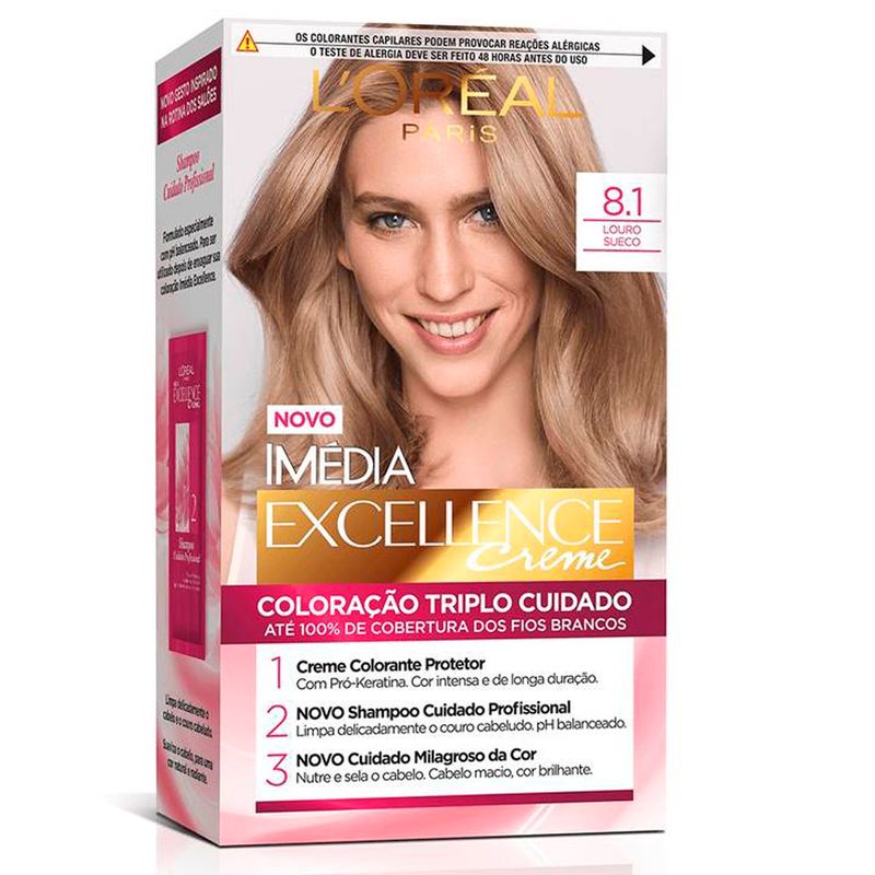 coloração imédia excellence louro sueco 8.1
