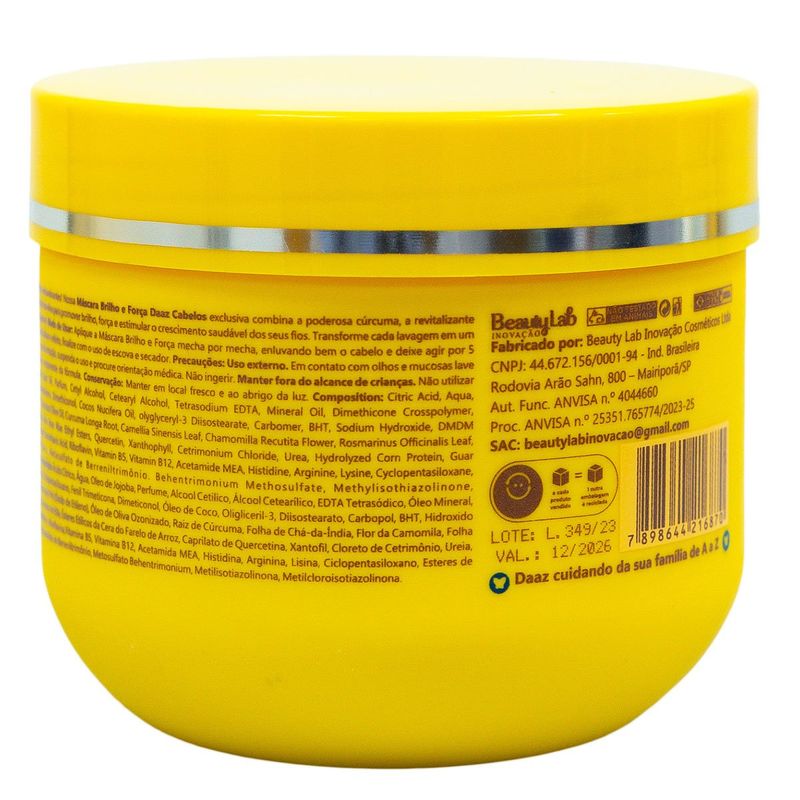 máscara capilar daaz brilho e força 300g