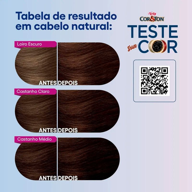 coloração cor&ton niely 0% amônia 4.0 castanho médio