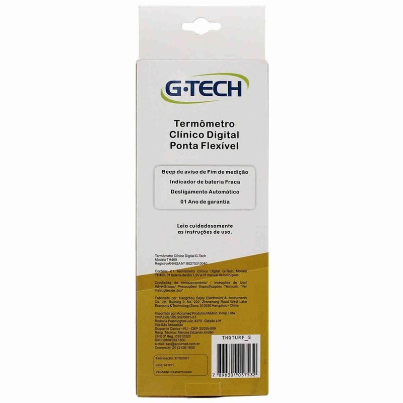 termômetro clínico g-tech digital ponta flexível urso th400
