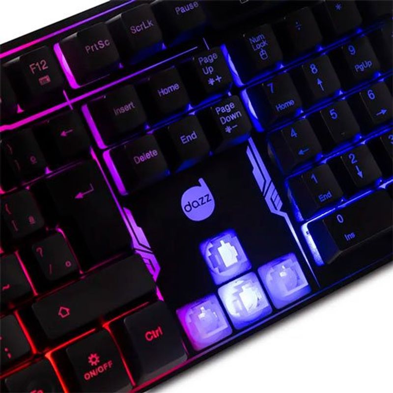teclado dazz rapid fire usb 625203 preto