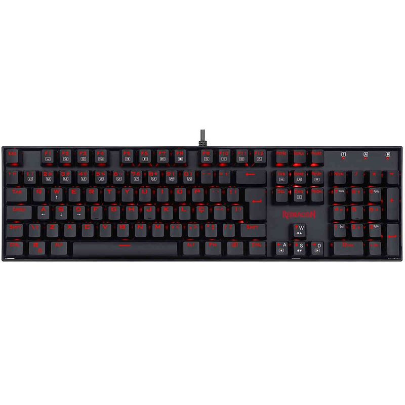 teclado mecânico gamer redragon mitra sigle color usb preto k551-1