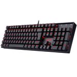 teclado mecânico gamer redragon mitra sigle color usb preto k551-1