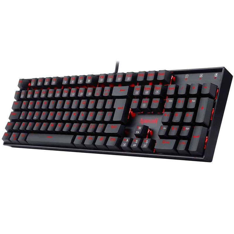 teclado mecânico gamer redragon mitra sigle color usb preto k551-1