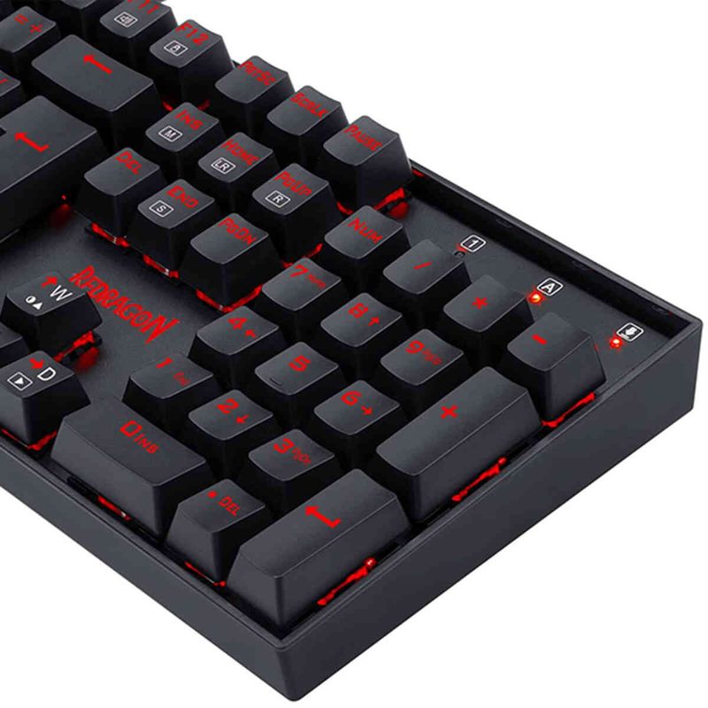 teclado mecânico gamer redragon mitra sigle color usb preto k551-1