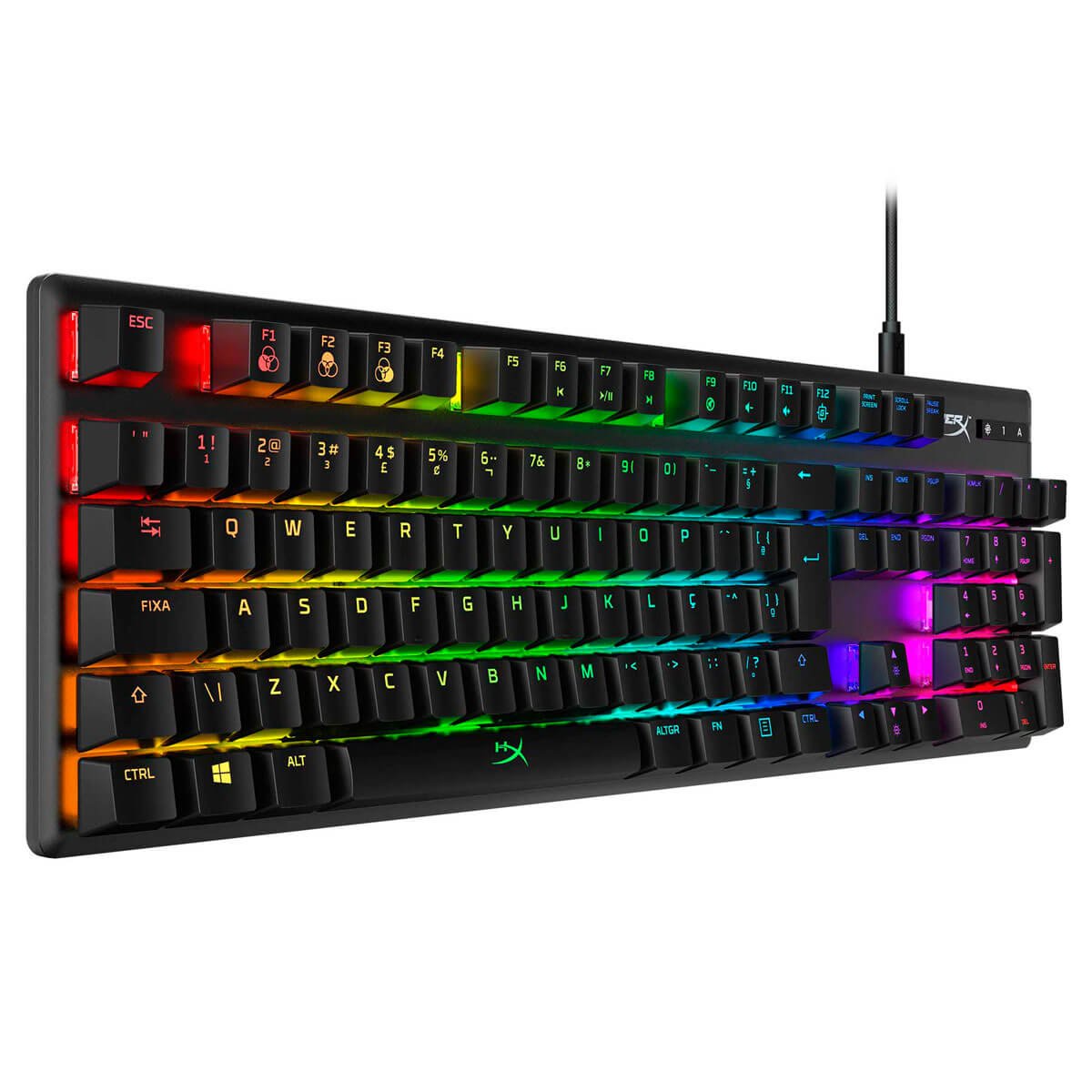 Teclado Mecânico Gamer HyperX Alloy Origins RGB Preto