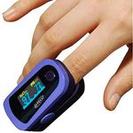 oxímetro portátil g-tech de dedo e pulso roxo oxiolcm