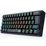 teclado mecânico redragon gamer fizz switch preto e marrom k617-rgb-b