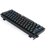 teclado mecânico redragon gamer fizz switch preto e marrom k617-rgb-b