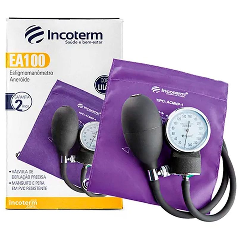esfigmomanômetro aneróide incorterm lilás (mp)