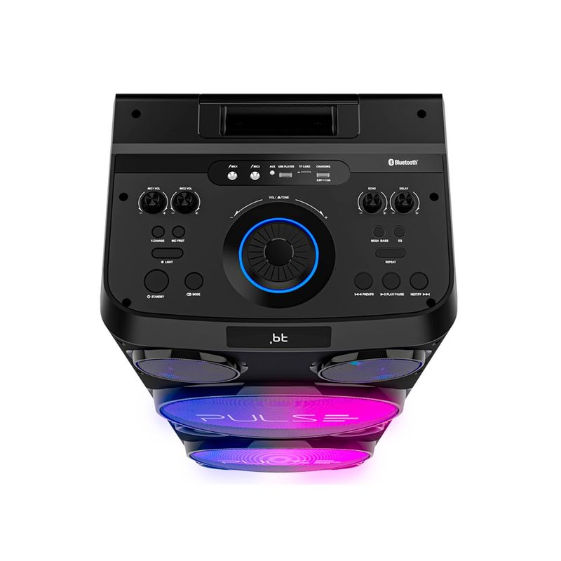caixa de som pulse torre double 2300 preto sp508