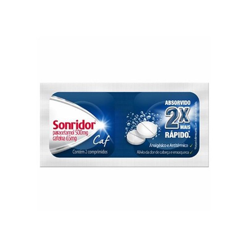 sonridor caf 500+65mg 2 comprimidos paracetamol+cafeína