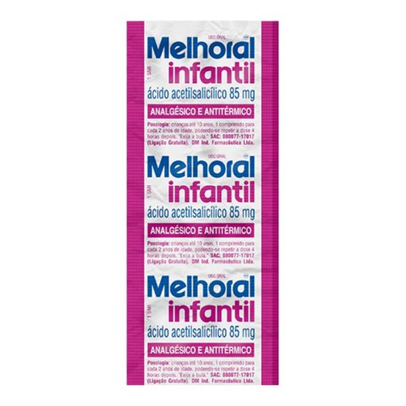 melhoral 85mg 8 comprimidos