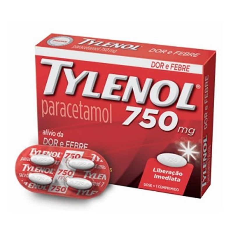 tylenol 750mg 20 comprimidos revestidos
