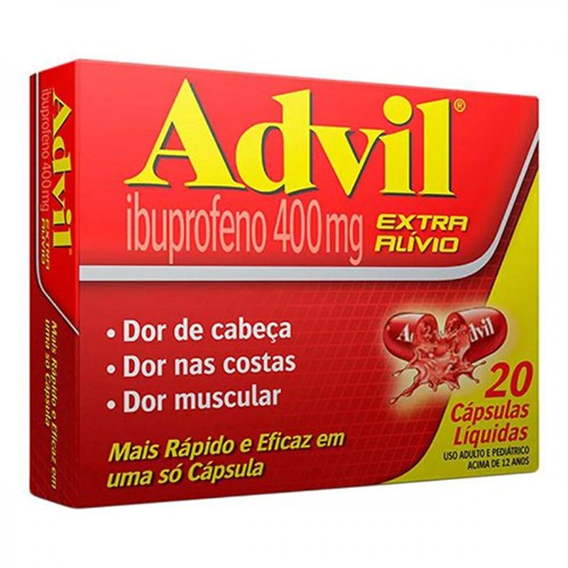 advil 400mg 20 cápsulas