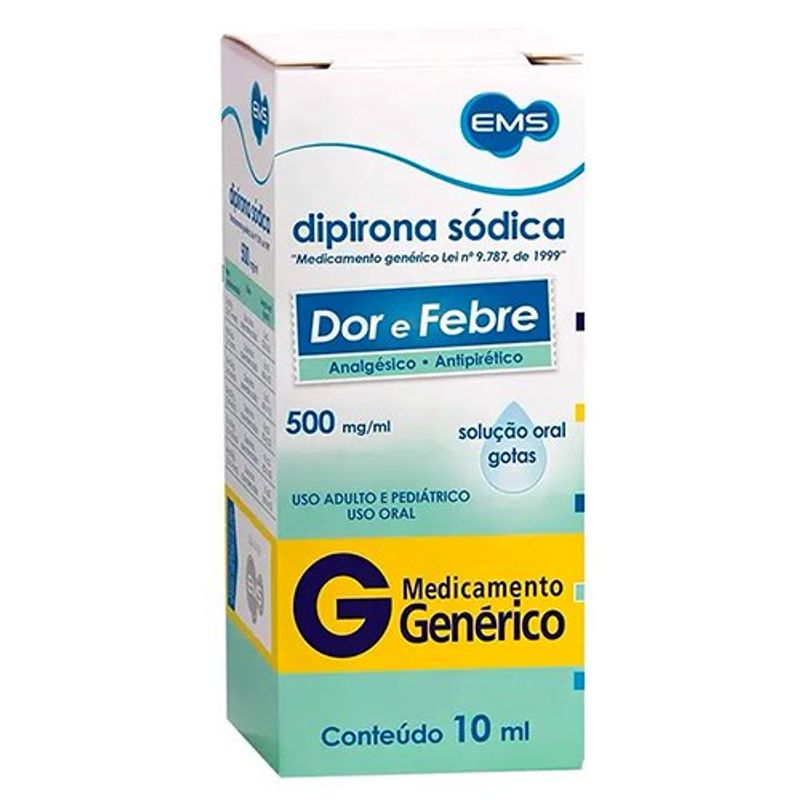 dipirona sódica 500mg/ml solução 10ml ems
