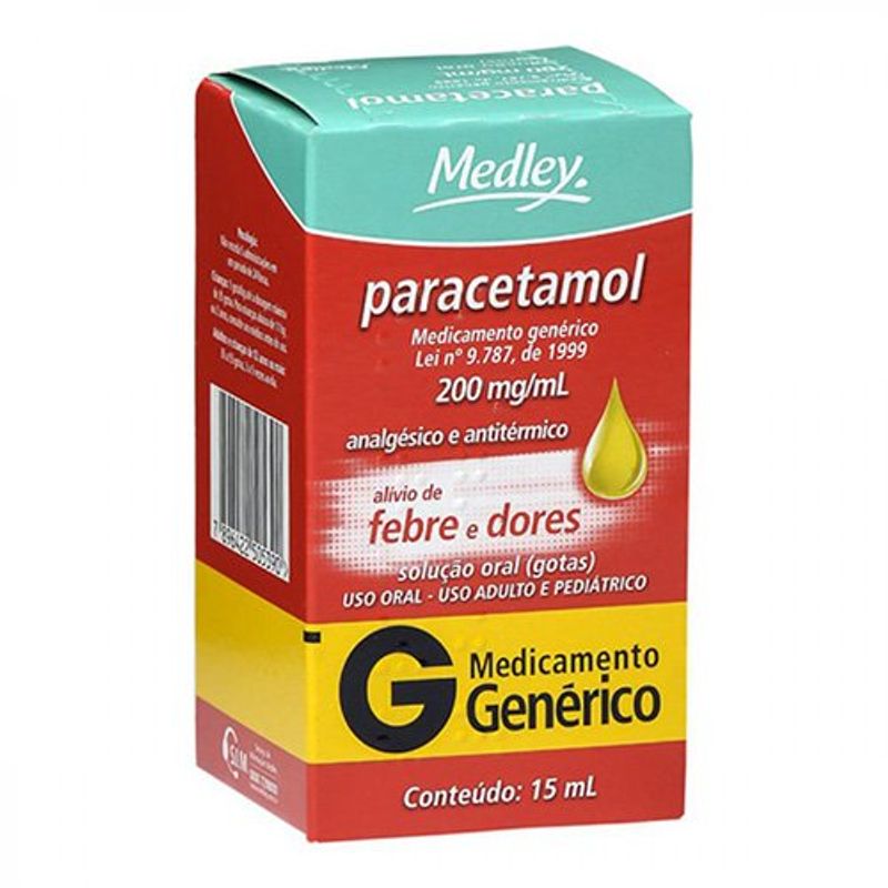 paracetamol 200mg suspensão oral medley