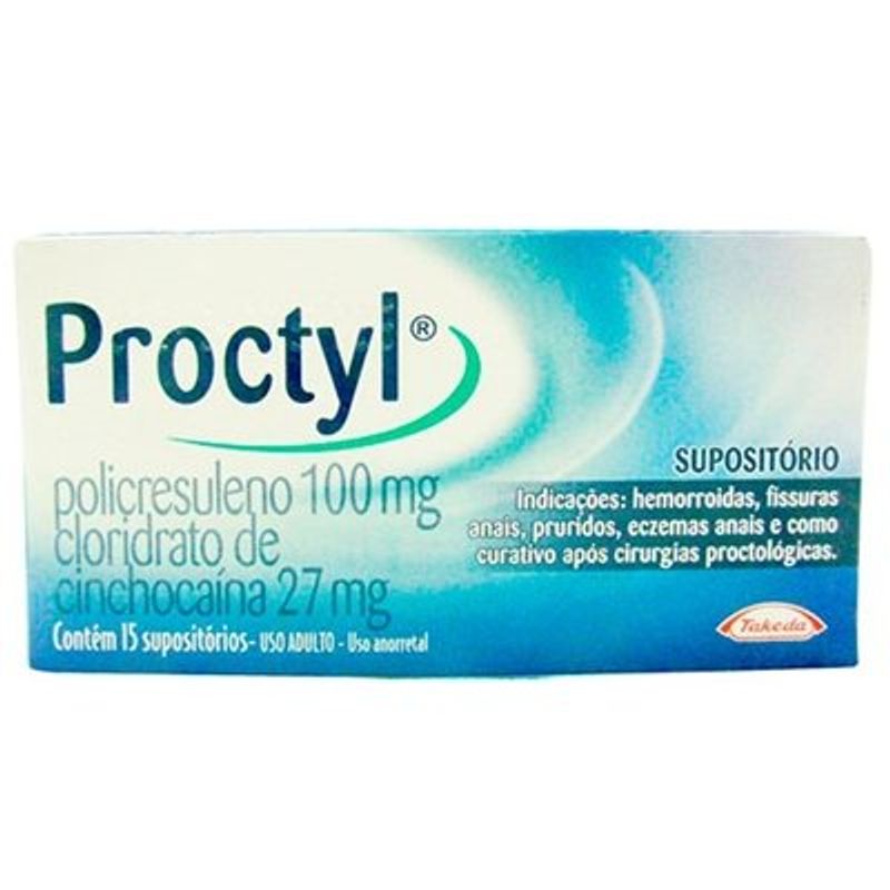 proctyl 15 supositórios