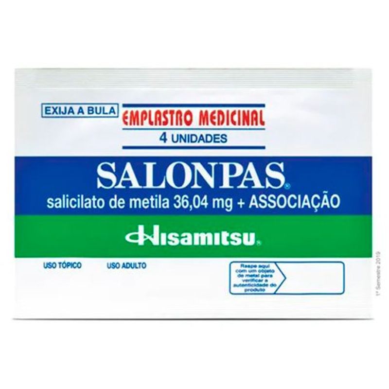 salonpas 4 adesivos transdérmicos grandes hisamitsu referência