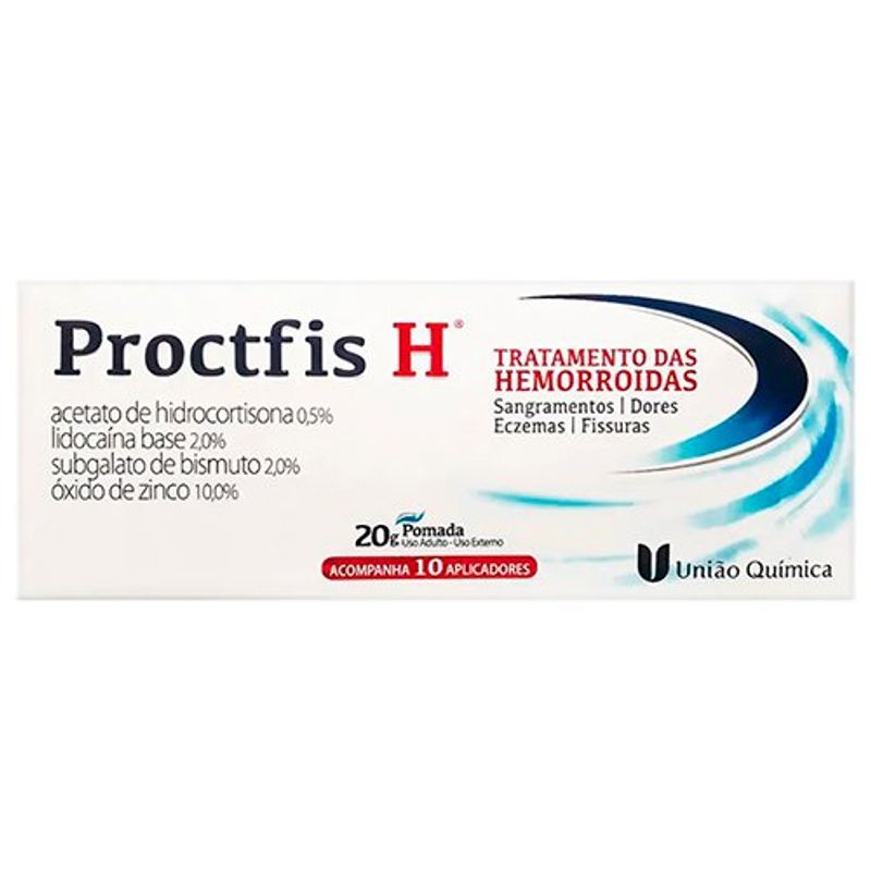 proctfis h pomada 20g + 10 aplicadores