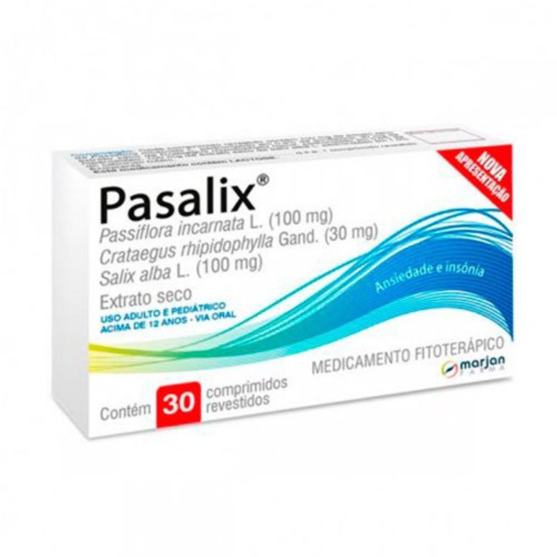 pasalix 100mg+30mg+100mg 30 comprimidos revestidos