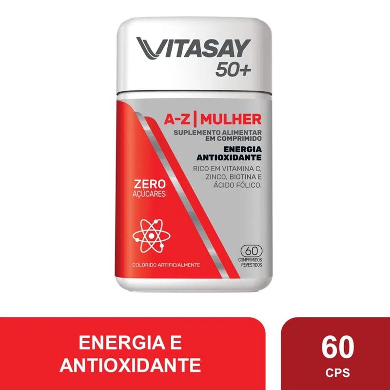vitasay 50+ a-z mulher suplemento alimentar 60 comprimidos
