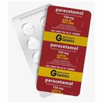 paracetamol 750mg 10 comprimidos cimed genérico