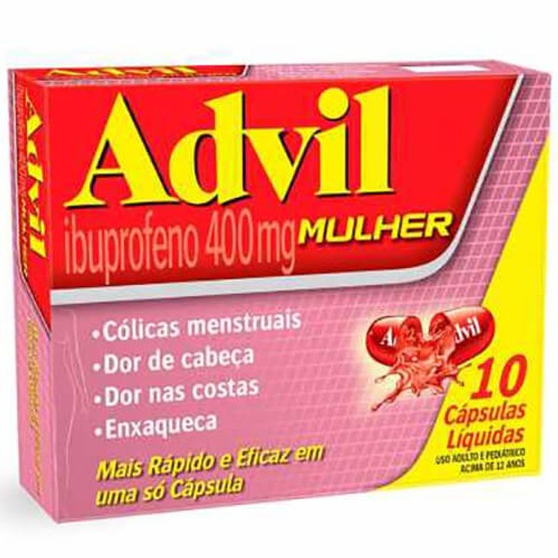 advil mulher 400mg 10 cápsulas