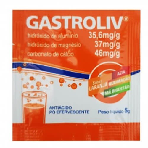 Gastroliv Pó Efervescente Sachê Laranja 5g