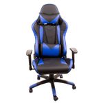 cadeira para escritório gamer latcor preto e azul jao5987