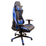 cadeira para escritório gamer latcor preto e azul jao5987